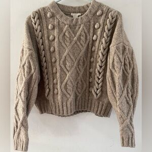 2/$13 H&M cropped Cozy Cable Knit Sweater size small